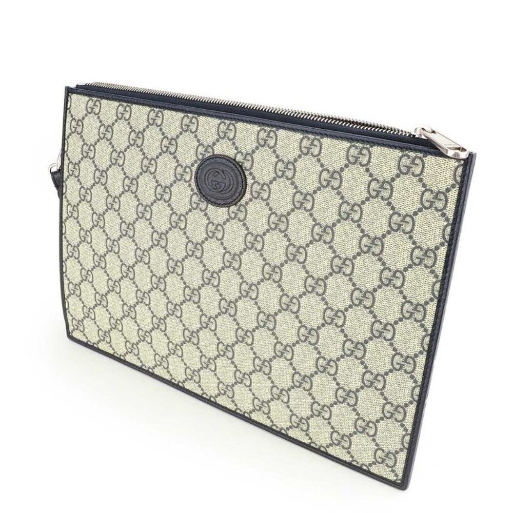 Gucci Clutch Bag Interlocking G Beige Ebony - Picture 4 of 9
